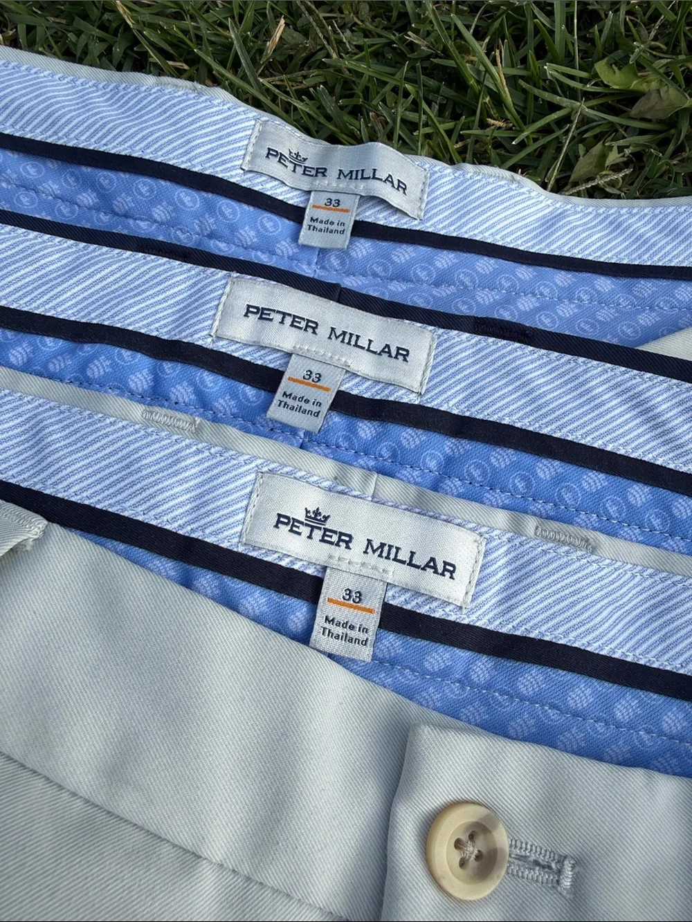Peter Millar Kids Shorts in Navy and Light Gray